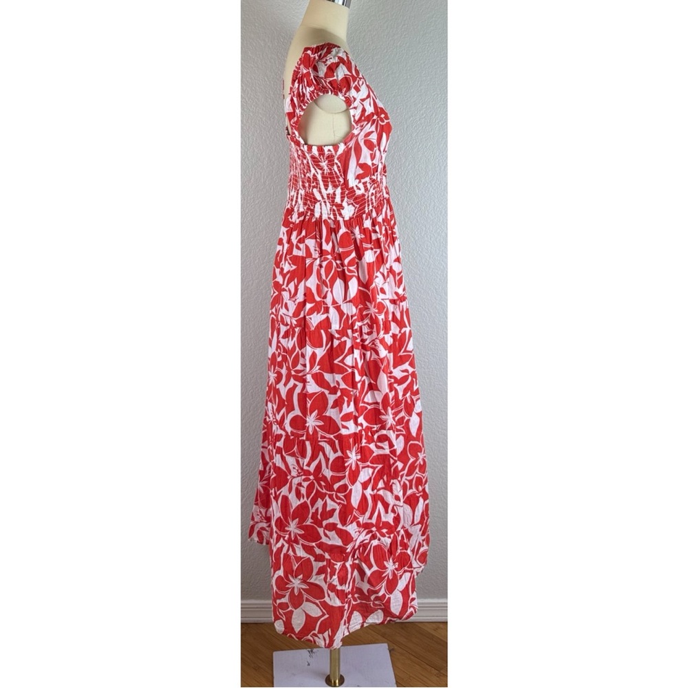 Meadow Rhodes Women’s Red/white Floral Maxi Dress Large - Picture 3 of 11
